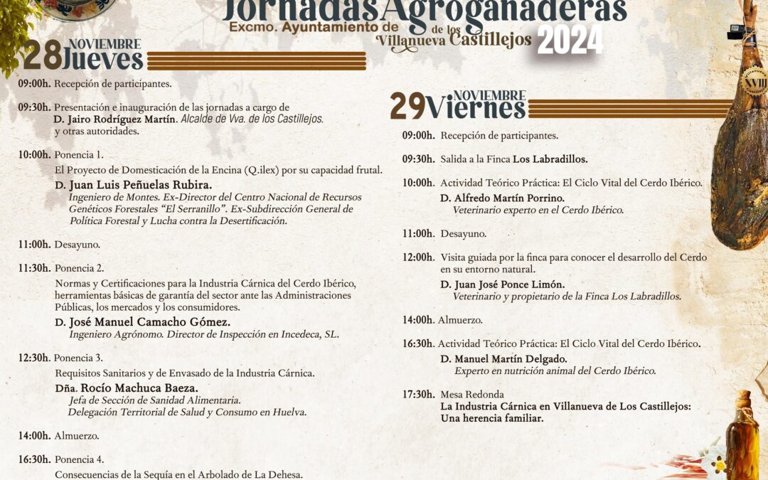 La Feria Agroganadera del Cerdo Ibérico y su Industria se celebrará del 6 al 8 de diciembre en Villanueva de los Castillejos