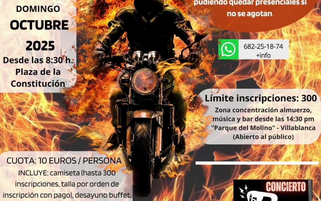 Villablanca celebra este domingo la XIX Ruta Motera