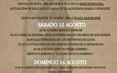 Villablanca se prepara para celebrar sus Fiestas en honor a San Roque del 14 al 16 de agosto